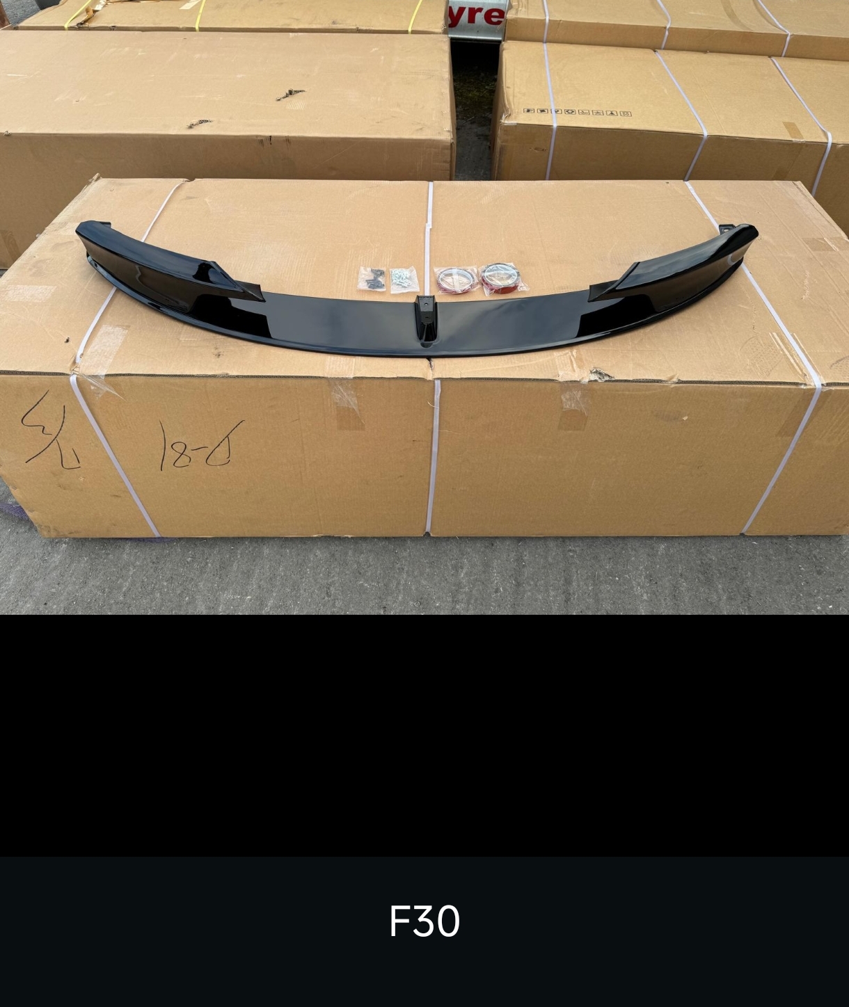 M Performance Style Front Splitter Lip — Gloss Black
