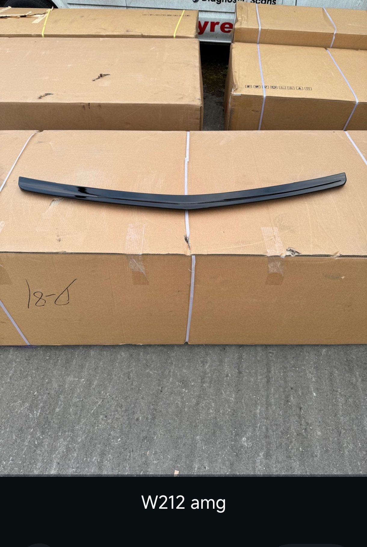AMG Style Boot Lip Spoiler — Gloss Black